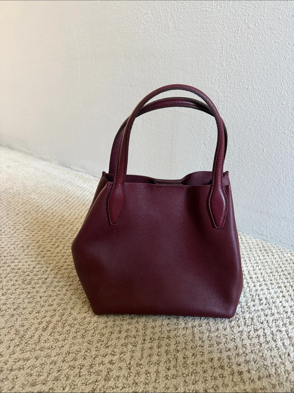 Madewell mini shopper burgundy